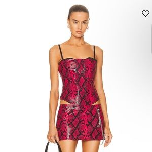 Miaou snakeskin corset top